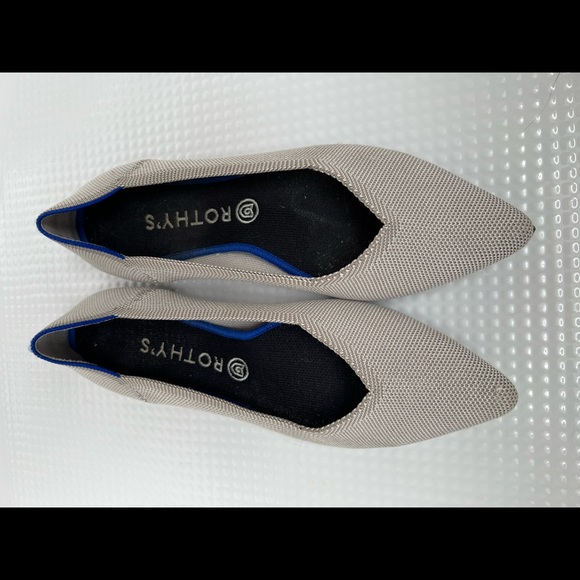 Rothy’s Pointed Toe Flat - Retired Light Gray Birdseye - Women’s 11 - Picture 3 of 5